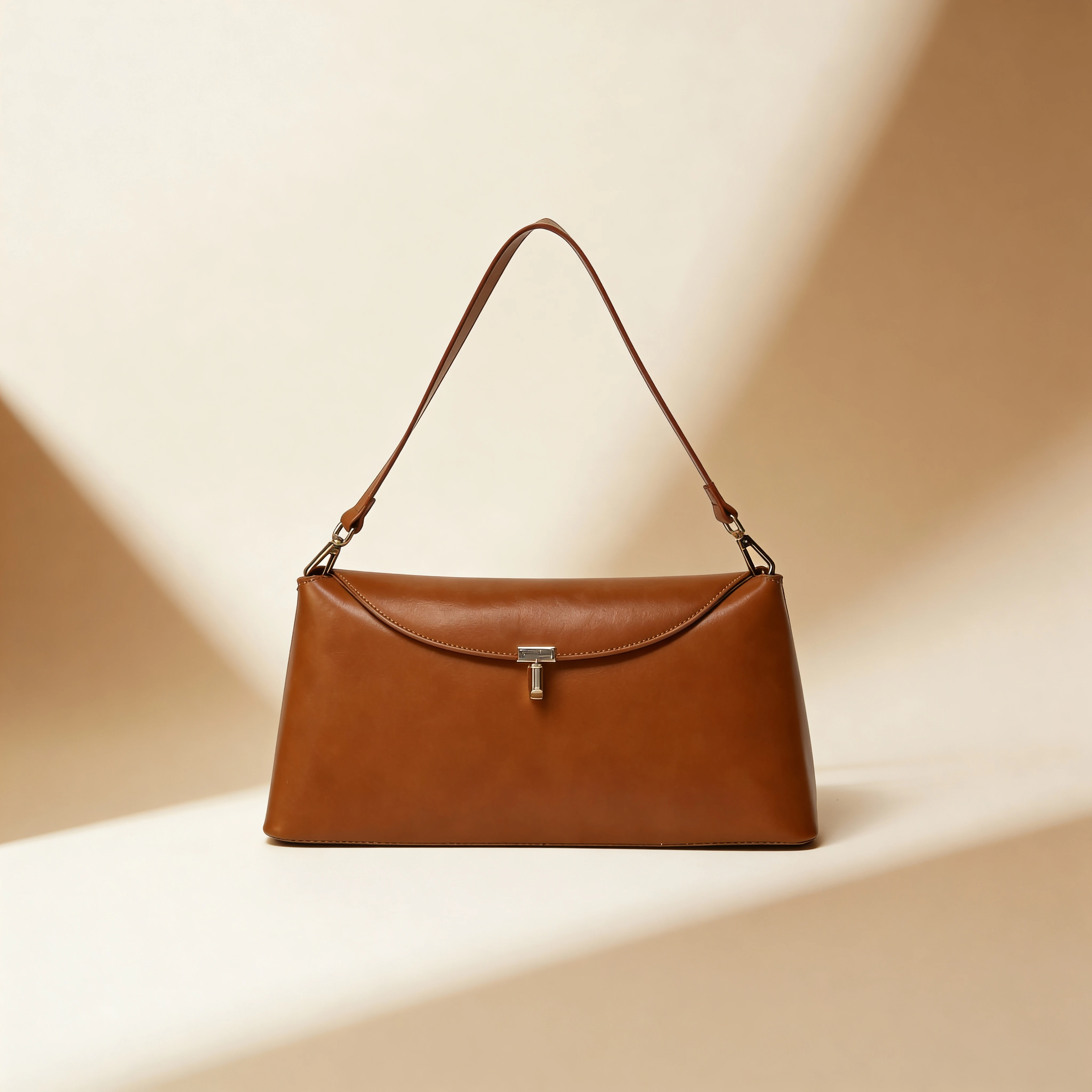 

JIOMAY 2025 New Brown PU Leather Shoulder Bag for Women, Unique Vintage Retro Tote, Spacious Large Capacity Commuter Work Bag