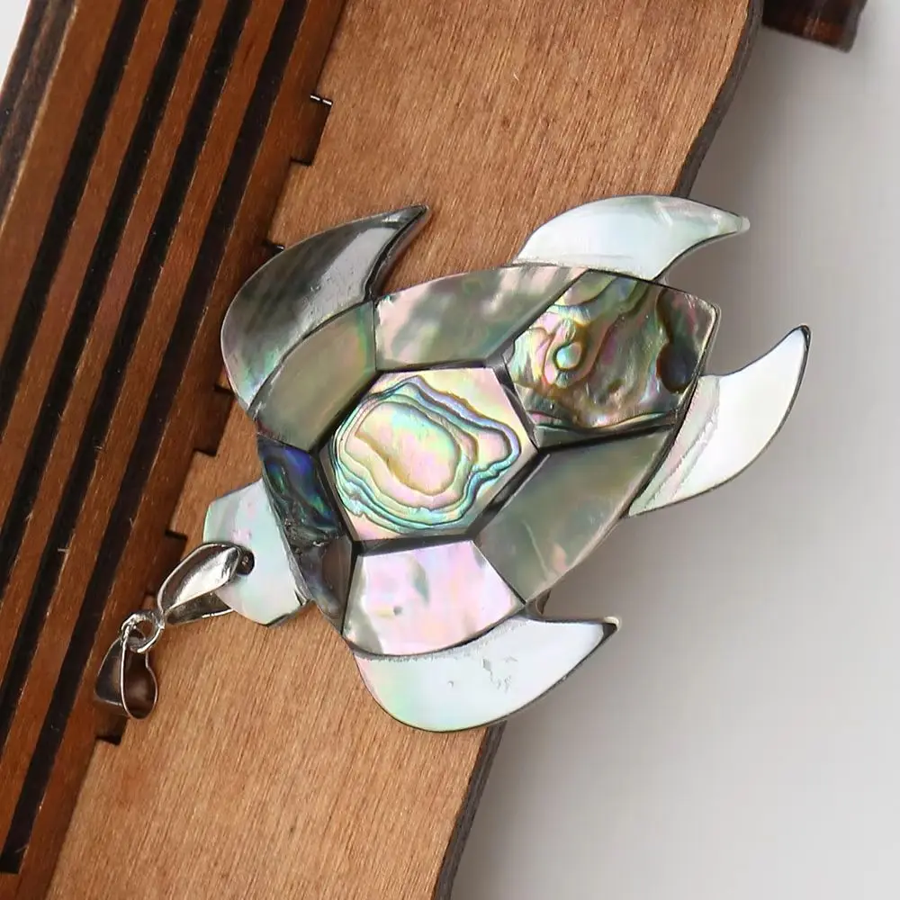 

1 Pc 40x59mm Turtle Shape Natural Abalone Shell Pendant Ocean Charm Fashion Jewelry Making DIY Necklace Earrings Accessory