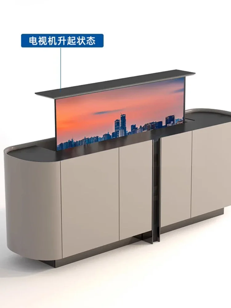 Light Luxury Is Very Good TV Series Same Modern Simple Electric Intelligent Remote Control Invisible Lifting TV Stand One