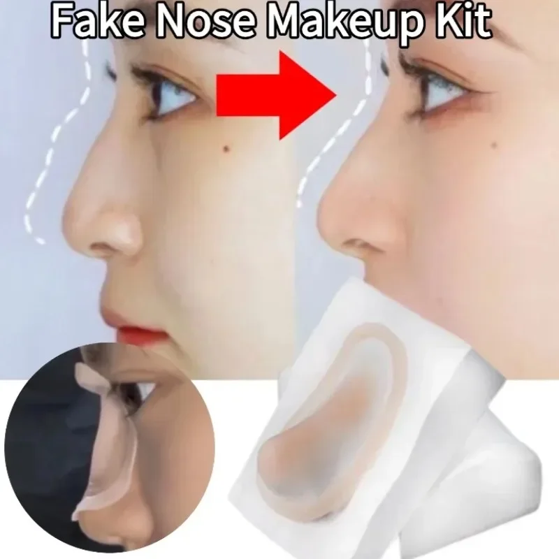 Kit de Nariz Falso de Silicone para Cosplay, Ferramentas Profissionais de Maquiagem para Efeitos Especiais, Kit Reutilizável de Nariz Falso de Silicone