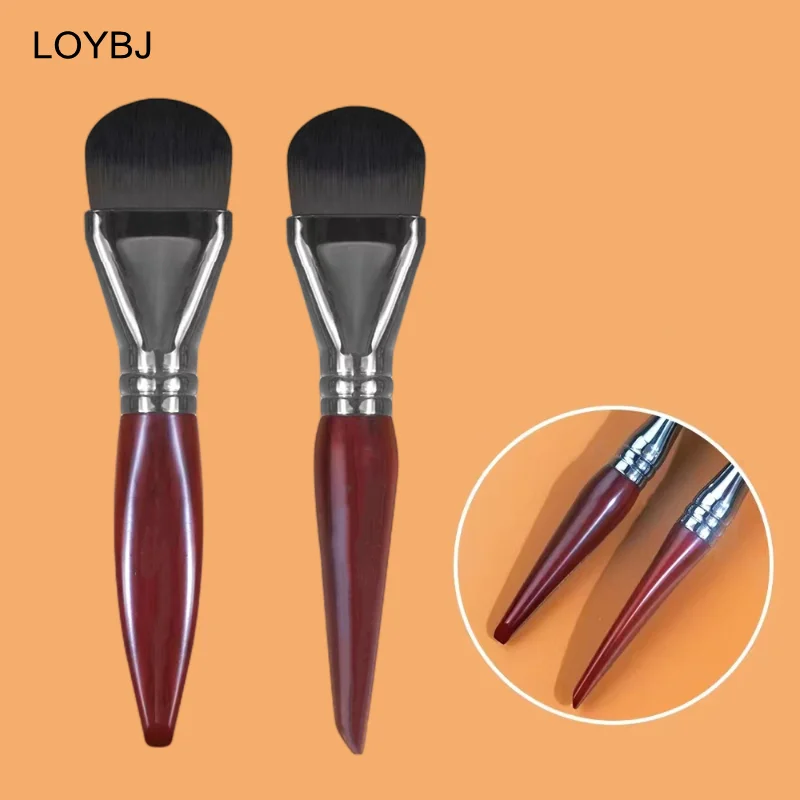 LOYBJ 1pcs Flat Foundation Makeup Brush No Trace Liquid Foundation Concealer Brush Cosmetic Soft Tongue Foundation Make Up Brush