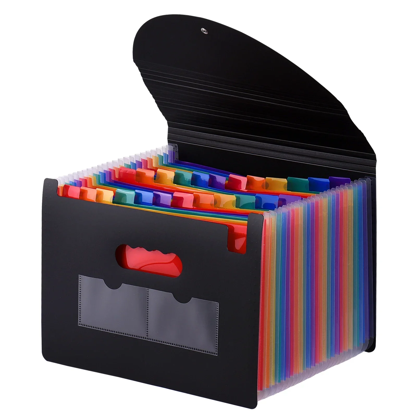 A4 Letter Document Organizer 24 Pockets Expanding File Folder with Cover Accordian File Organizer for Home Office School Kits