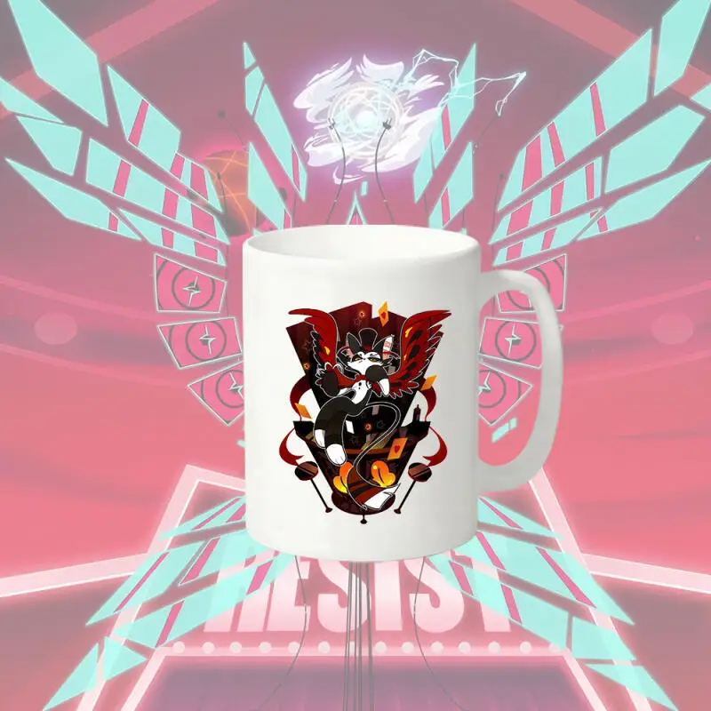 330Ml Ceramic Mug for Hazbin Hotel Alastor Multiple Artistic Patterns Creative Cartoon School Household Drinking Cup Fan Gift