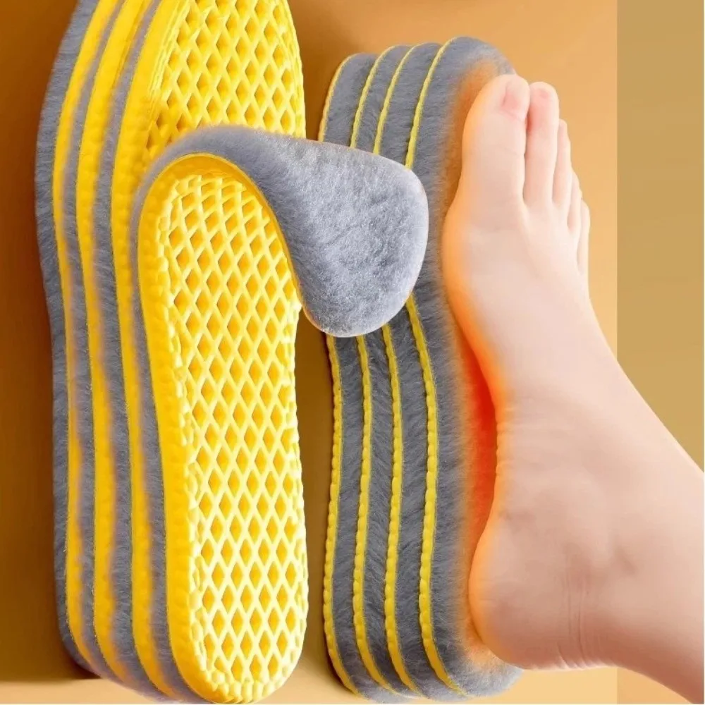 Palmilhas macias e grossas de caxemira para botas de neve, quentes, ultra macias, térmicas, autoaquecidas, absorventes de suor, inserções esportivas masculinas