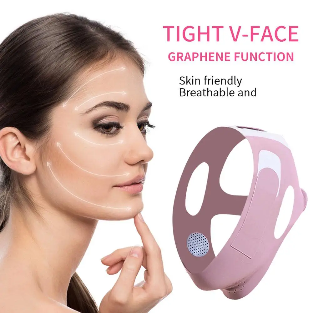 Reusable V Line lifting Mask Facial Slimming Strap Chin Reducer Face - V Up Slimming Face Lifting Chin Shaped Belt Mask Dou I5U0