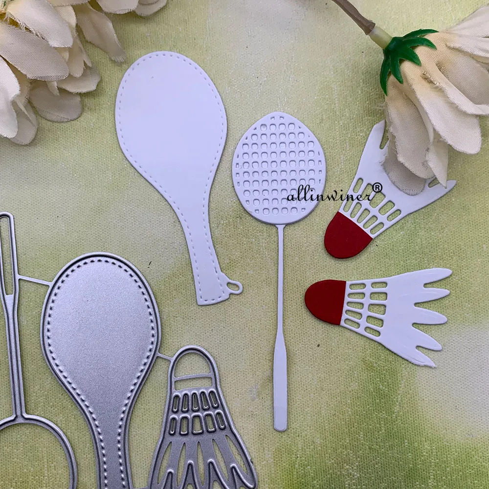Badminton Metal Cutting Dies Stencils For DIY Scrapbooking Decorative Embossing Handcraft Die Cutting Template