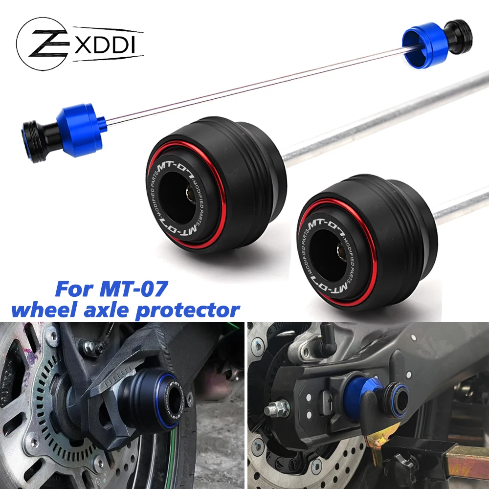 For Yamaha MT07 MT 07 MT-07 2014-2024 2025 2026 Motorcycle Front Rear Wheel Axle Crash Protector Stand Slider MT07 Accessories