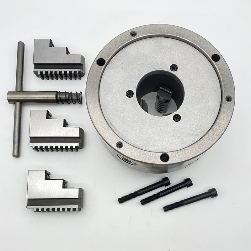 Metal Lathe Chuck 160mm Front Mount SANOU Brand 3 Jaw Self-Centering Chuck Manual Scroll Chuck For Small Bench Lathe From China