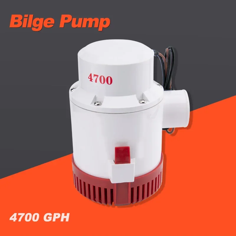 12V 4700GPH Marine Bilgenpumpe Elektrische Wasserpumpe für Boote Heavy Duty Tauchpumpe