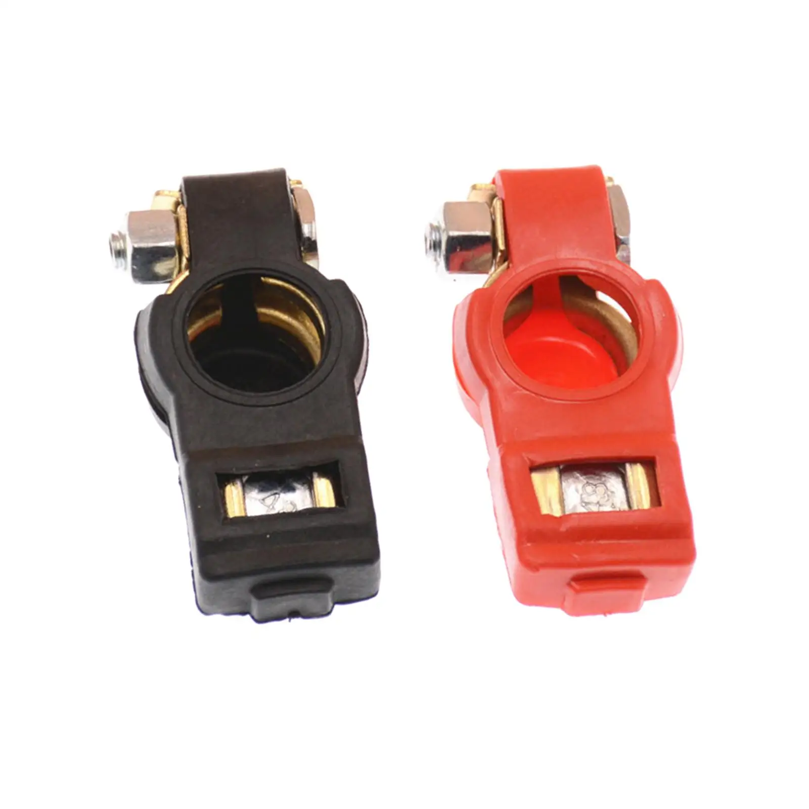 

Copper Car Battery Terminals Connectors Kit Quick Release Cable Clamps for Vehicle RV Boat Replacement Accessories