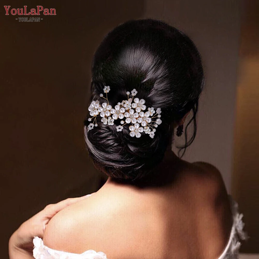 

YouLaPan Elegant Bridal Wedding Pearl Haircomb Handmade Rhinestone Exquisite Ladies Banquet Party Ball Hair Accessories HP05