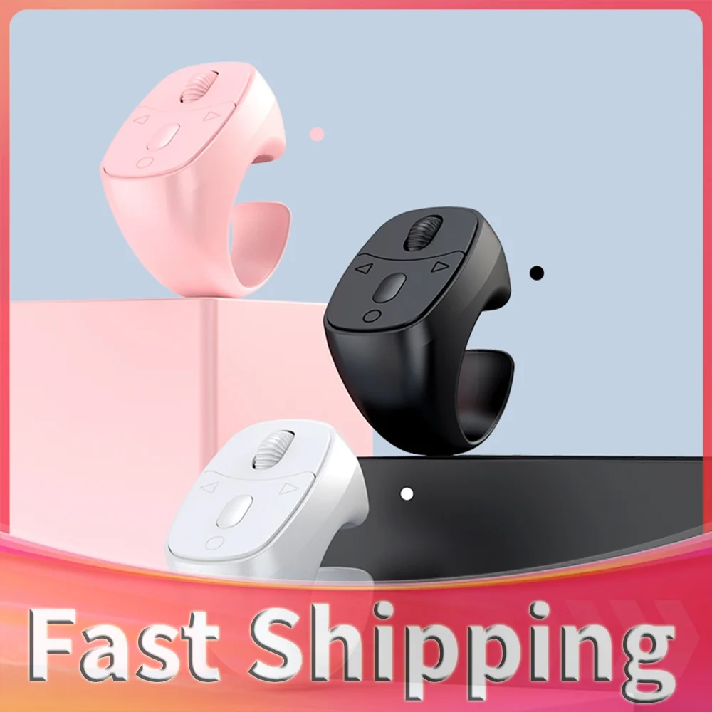 Bluetooth-Compatible 5.3 Remote Control Mouse Video Flipping And Browsing Scrolling Ring Wireless Camera Shutter Selfie Button