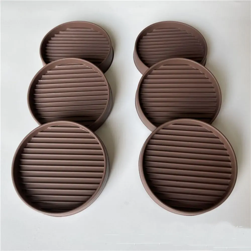4Pcs/set Convenient Square Round Furniture Coasters Rubber Non Slip Caster Cups Chair Feet Stoppers Couch/Chair/Bed Stoppers