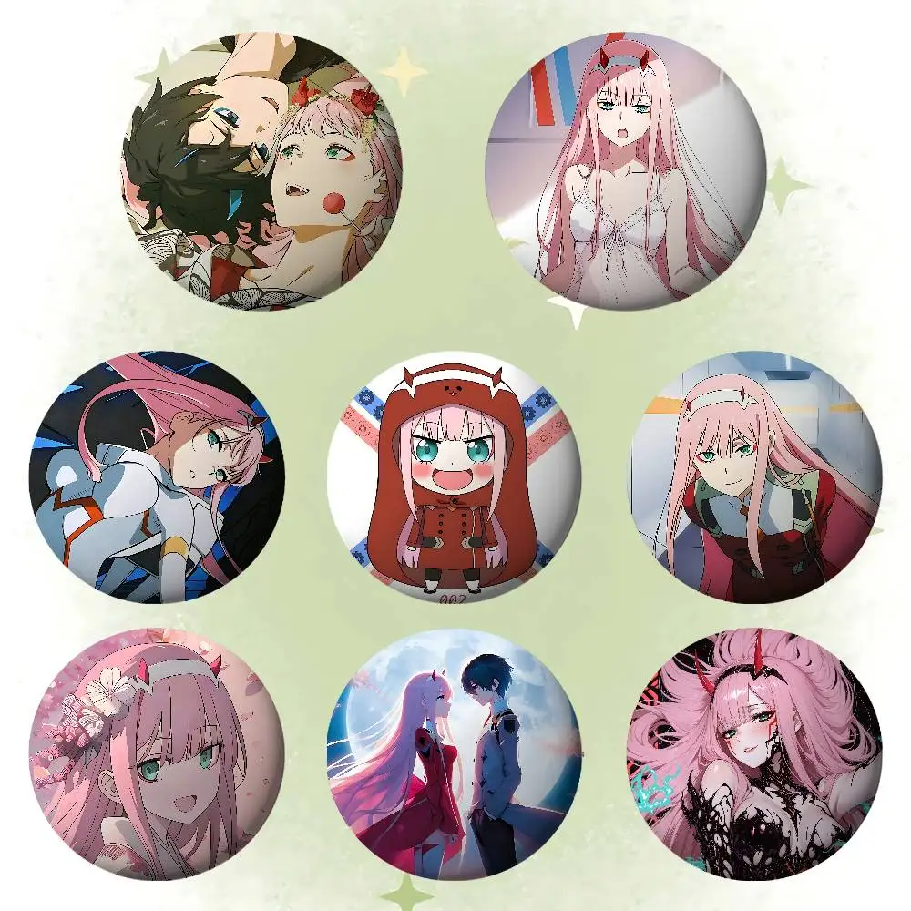 Darling In The Franxx Zero Two Abzeichen aus Weichblech, Anstecknadel, Metall-Badge, personalisierter Schmuck, Accessoires für Hut, Tasche, Revers