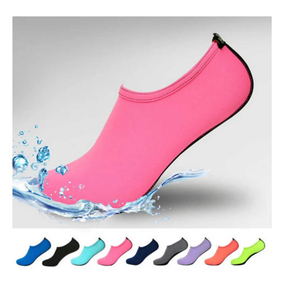 Diving Socks Beach Booties Nylon Water Socks Nylon Water Socks With Rubber Shoe Sole Beach Volleyball Socks For Women Men