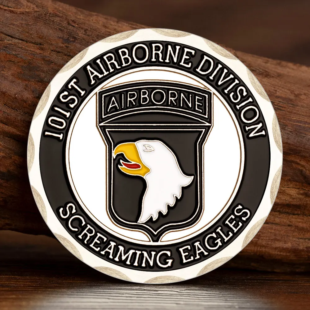 الجيش الأمريكي 101st المحمولة جوا شعبة الذهبي مطلي تذكارية عملة صراخ النسر التحدي عملات ديكور المنزل