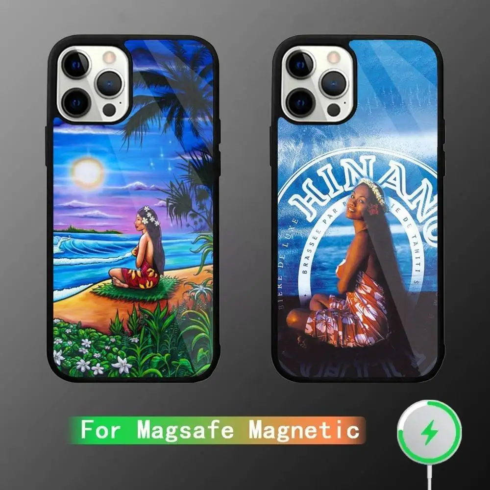 

Hinano Tahiti Girl Beach Phone Case For iPhone 17,16,15,14,13,12,11,Pro,Max,Plus,Mini,SE4,E Magnetic Magsafe Wireless Charging