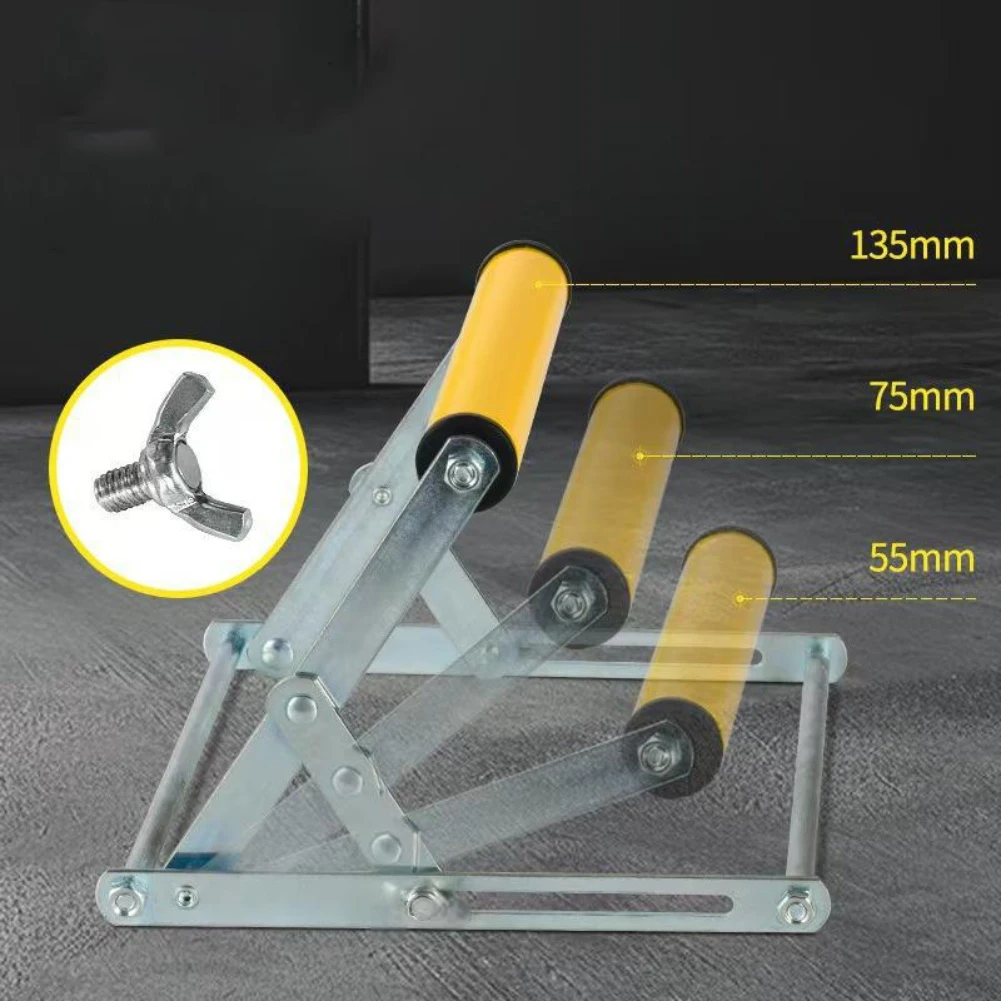 

Multifunctional Cutting Machine Material Rack 55-135mm Height Adjustable Tripod Auxiliary Support Bracket Foldable Bracket Frame