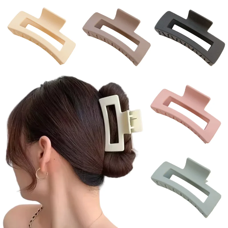

Dowell New Korean Style 10.5cm Large Solid Color Plastic Hair Clips Women's Hair Accessories