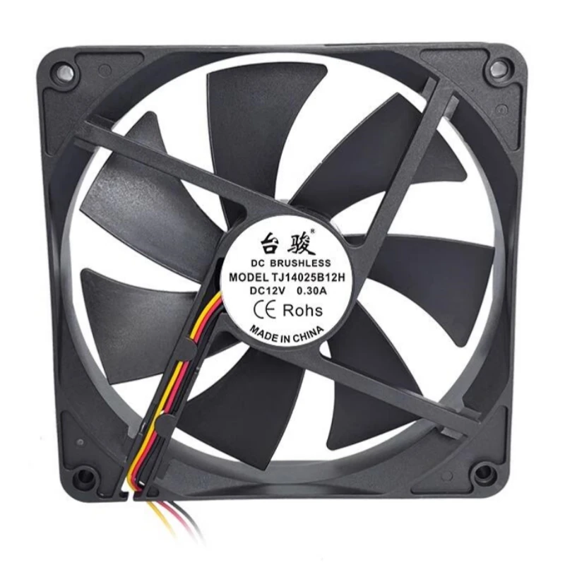 New For Original Taijun TJ14025B12H 14CM 14025 12V 0.30A Chassis Power Supply Cooling Fan