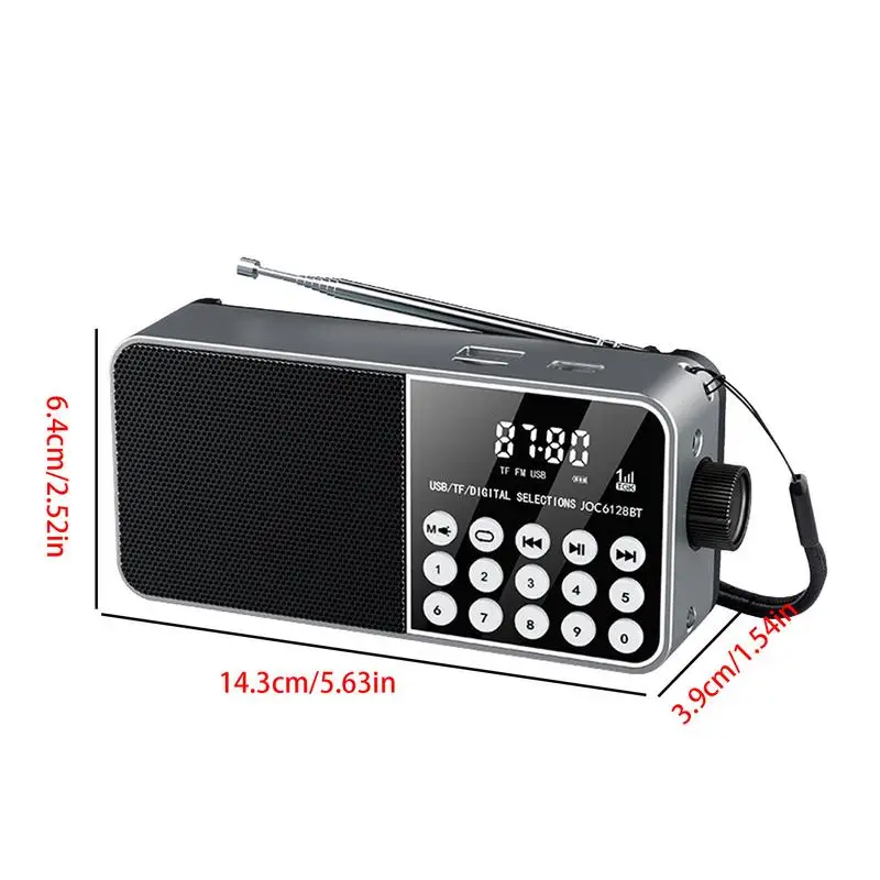 Портативные радиоприемники Портативный цифровой AM FM метеорологический радиоприемник Маленький фонарик снаряжение для выживания Разъем для наушников Гаджет для кемпинга в помещении