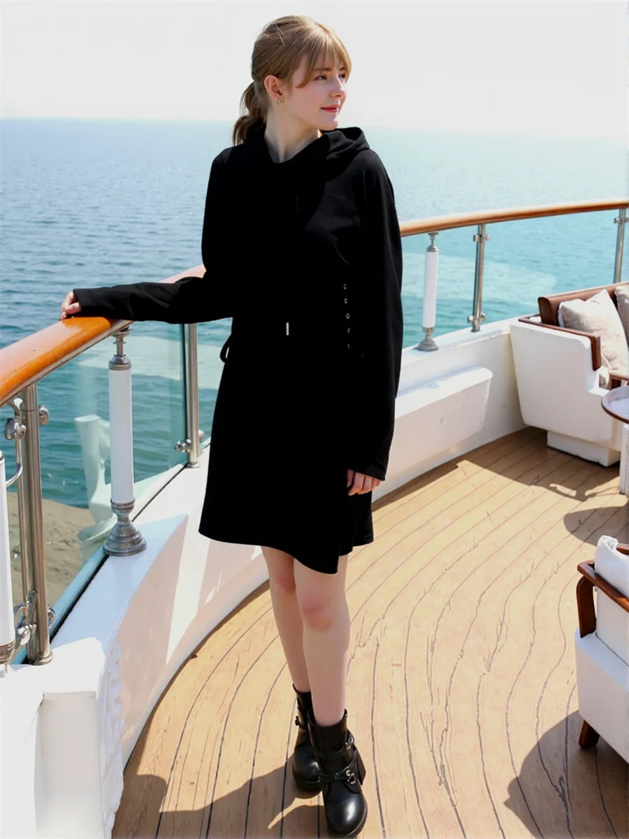 Robes femme automne femme longueur genou manches longues taille haute taille Empire taille moyenne ceinture cintrée taille féminine