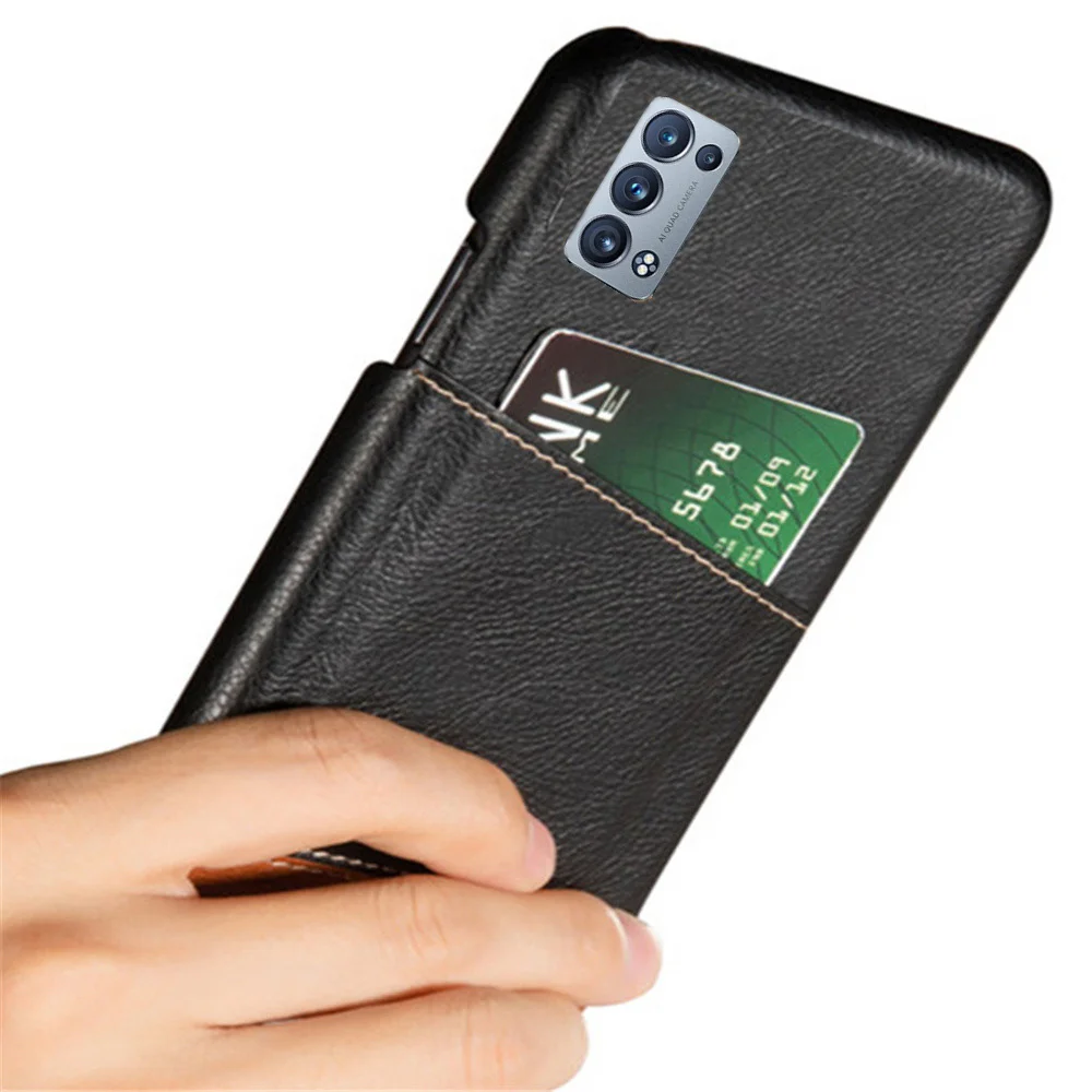 Card Case For Oppo Reno 6 Pro 5G CPH2247 Case Card Slot Mixed Splice PU Leather Cover For Oppo Reno 6 Pro Coque Reno6 Pro Funda