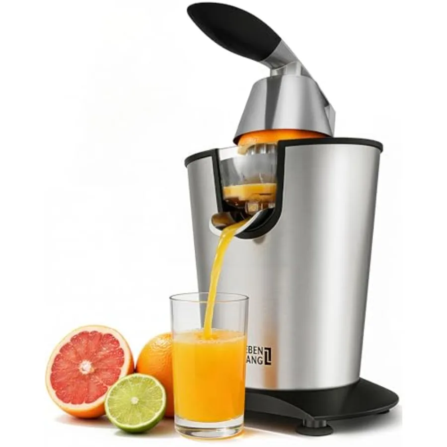 

Stainless Steel Electric Orange Juicer 600W for Kitchen Use, Stainless Steel BPA-Free Materials, Electric Citrus Press with Hig