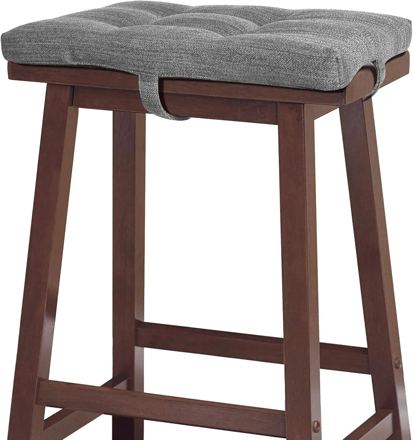

Stool Cushion Rectangular, Super Soft Stool Pads Bar Stool Cushions With Four Straps- 2 Pads Only (Gray, 18X9.5X1.5In)