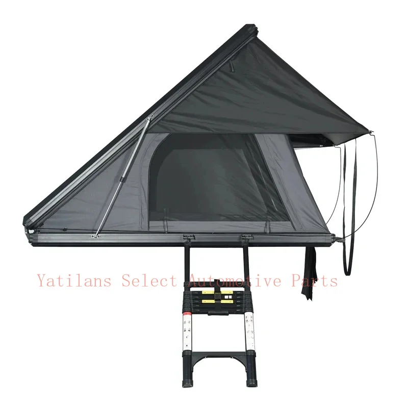 1-2 Person Triple Layer Four-Season Waterproof Breathable Roof Can Fabric Triangle Aluminum Hard Shell Car Rooftop Tent