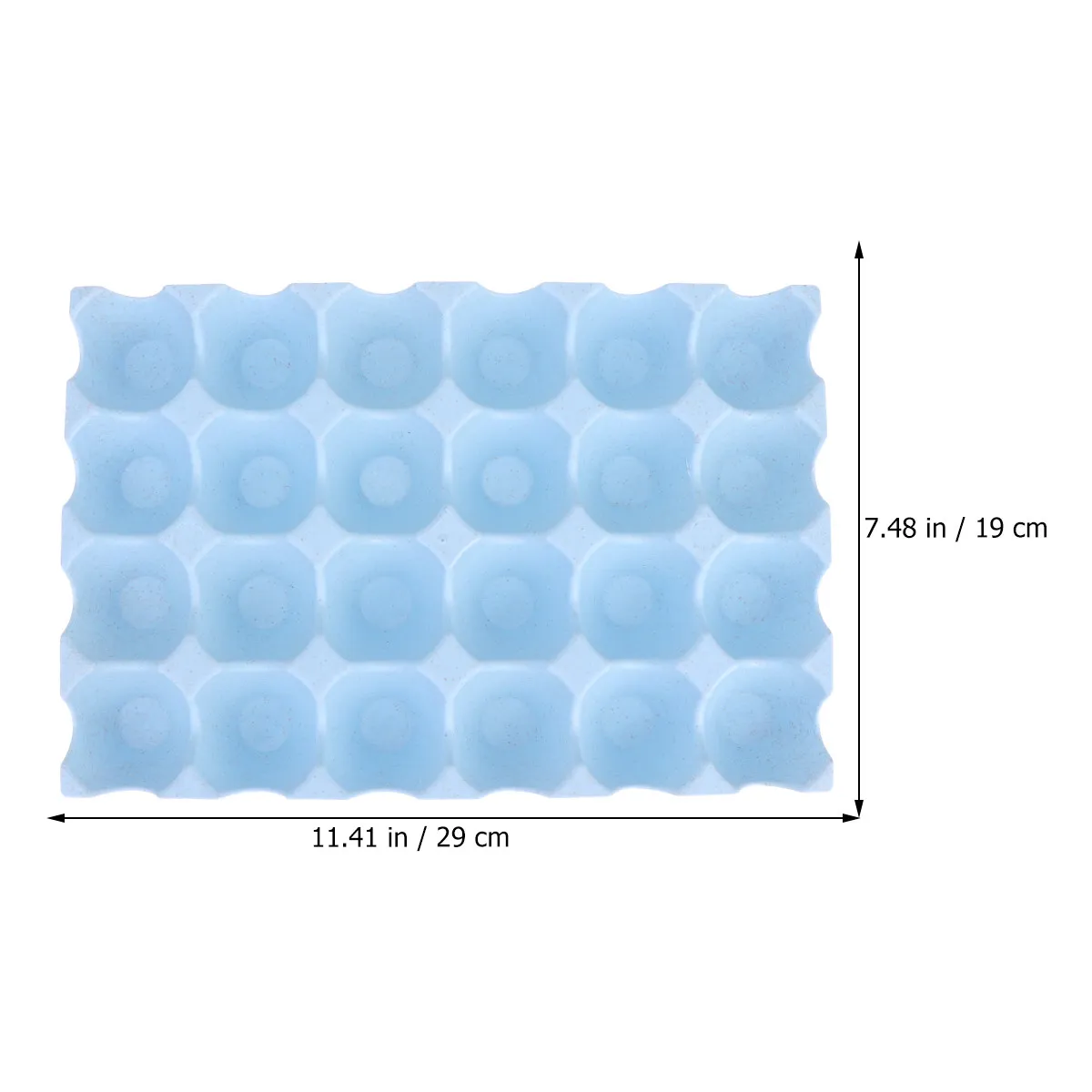 24 Grid Egg Holder Thickened Durable Stackable Refrigerator Storage Box Breakage Proof Blue Organizer Egg Holder