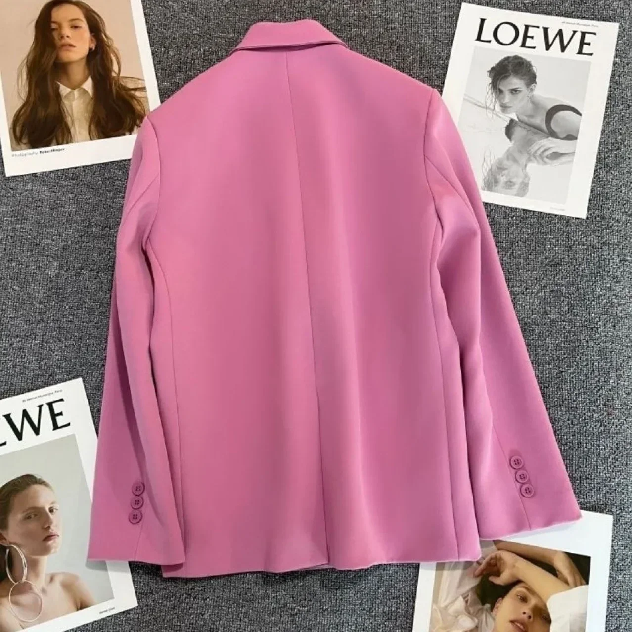 Abiti da donna rosa giacca in cotone Blazer da 1 pezzo giacca da ufficio formale da donna abbigliamento da lavoro moda ragazza cappotto elegante abito da ballo