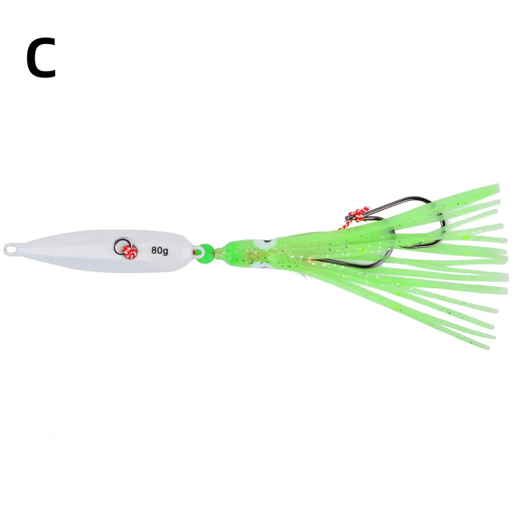 1 Stück 40g-200g Jigging Squid Pesca Inchiku Metall-Jigkopf Leurre Oktopus-Skirt Kingfish Snapper Grouper Slow Bait Angelköder – Detail 9