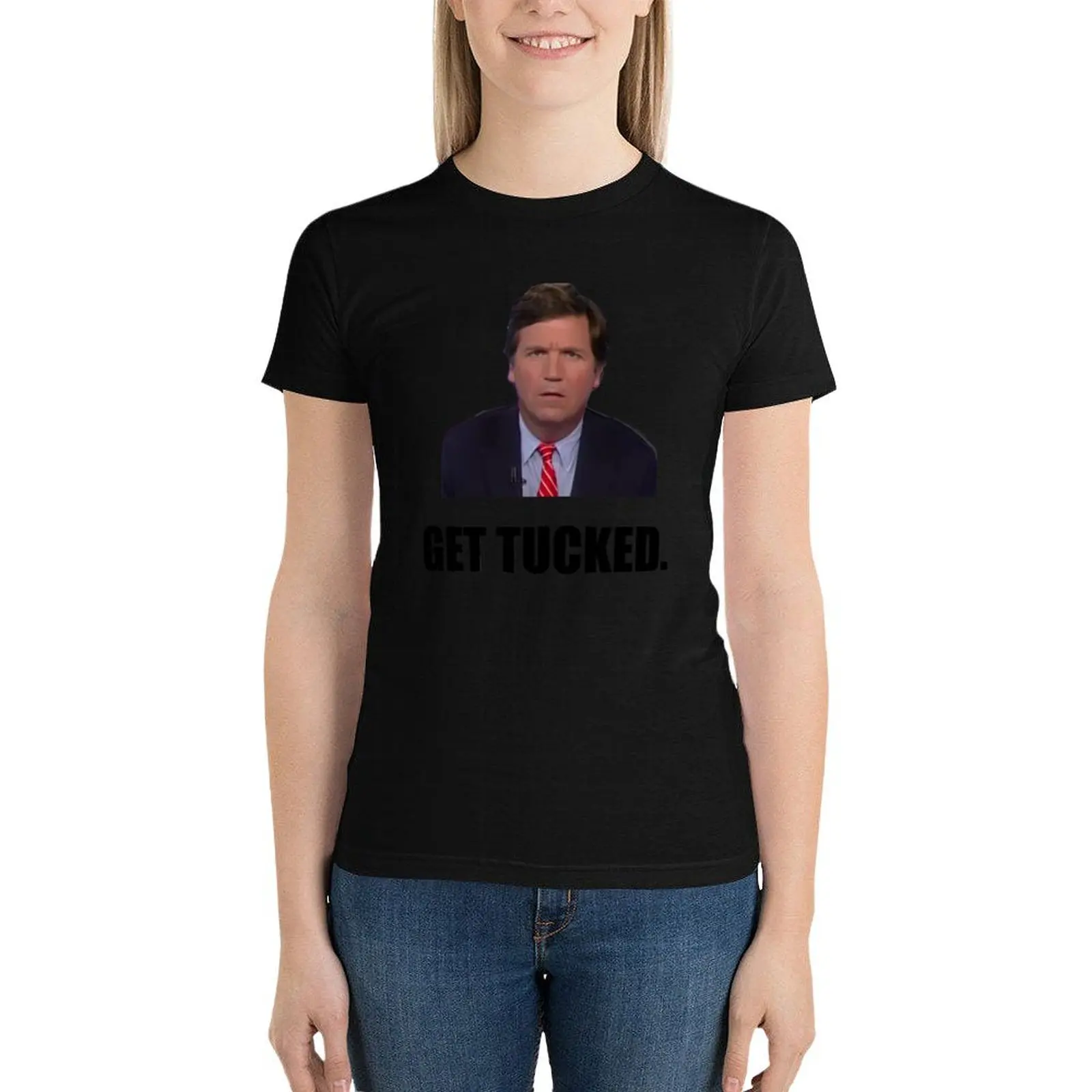 Tucker Carlson #13 T-Shirt lady clothes tees Top Women