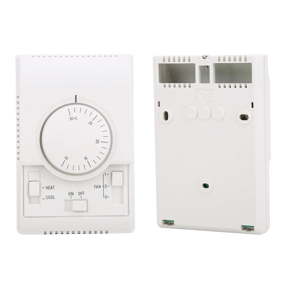 Thermostat Mechanical Temperature Controller Surface Mounted Air Conditioner Thermostat 10-30℃ AC220V Temperature Controller