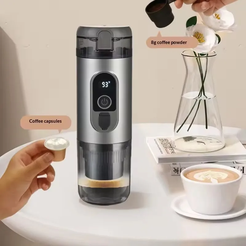 

Mini Lightweight Portable Electric Capsule & Ground Dual-Use Compact USB Rechargeable Coffee Maker Home/Office/Outdoor/Travel