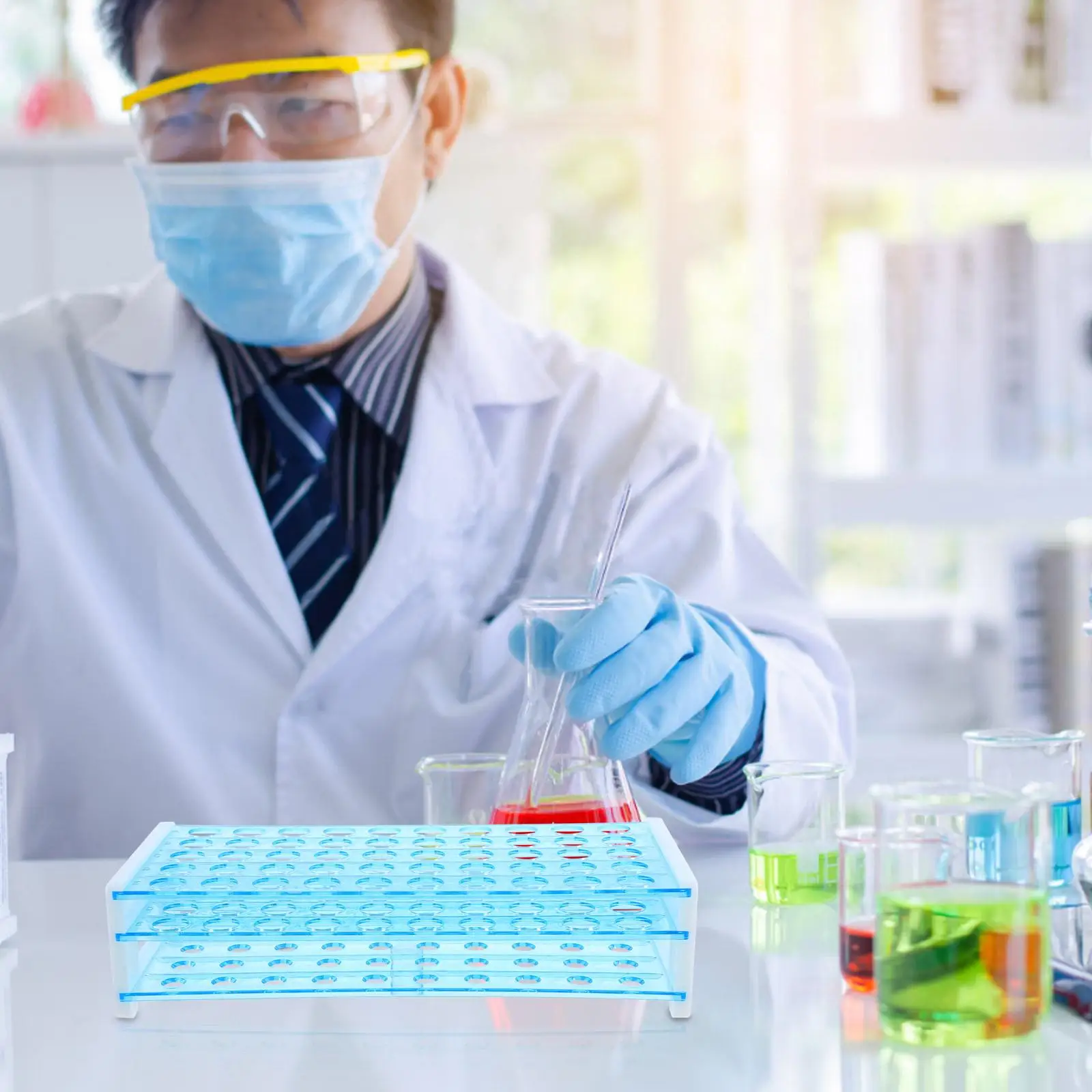 Reagenzglasständer Reagenzglashalter Testständer Schule Laborbedarf