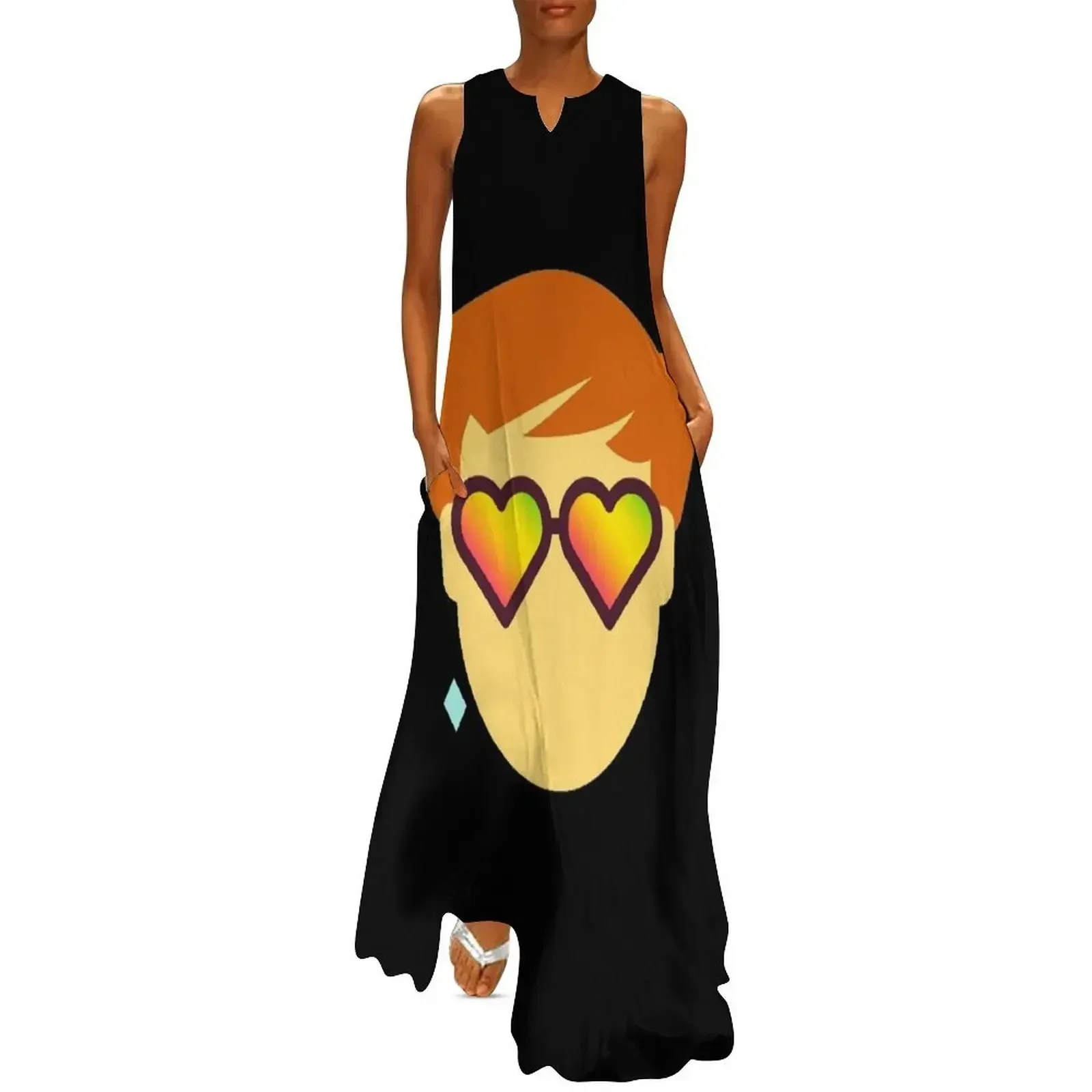 

Face Singer Man Elton Music John Legend Fenomenal Long Dress Woman fashion luxury women's party dress evening prom Dress