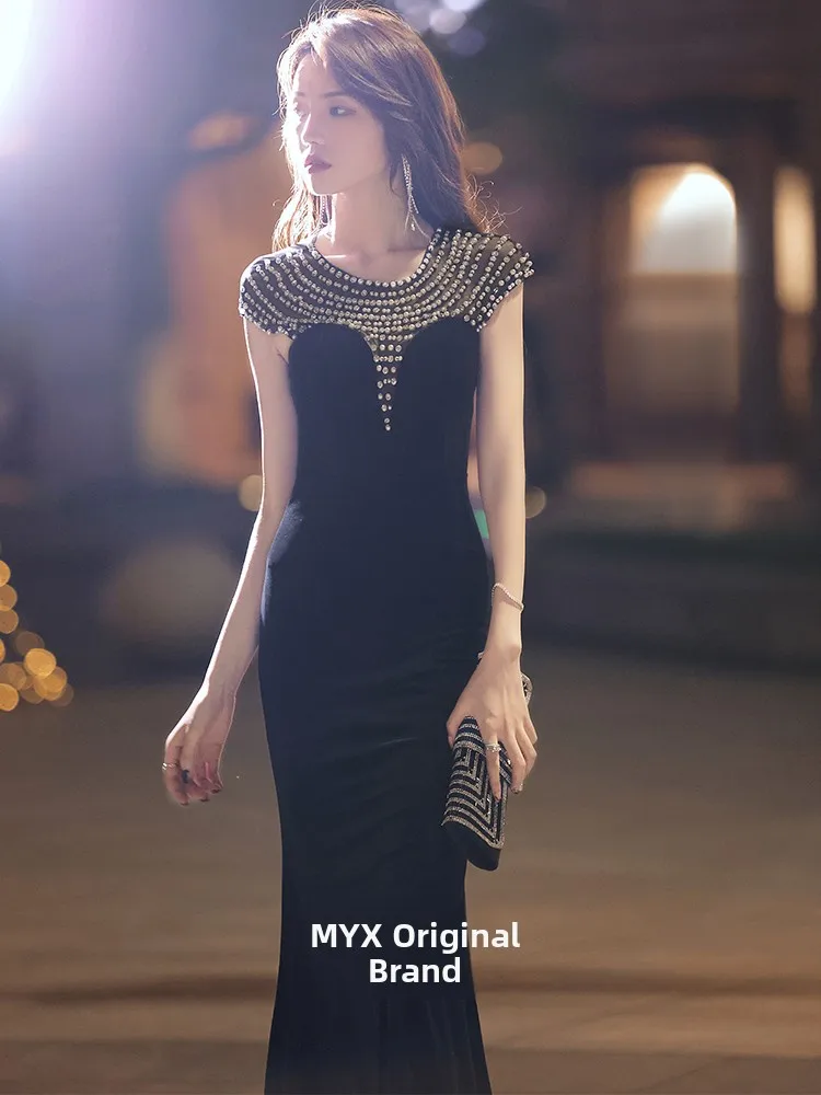 

Ele Fi Tail Evening Dr for Women 2026 New Sle Luxury Sexy Lady Host Dr for Annual Conference Banquet