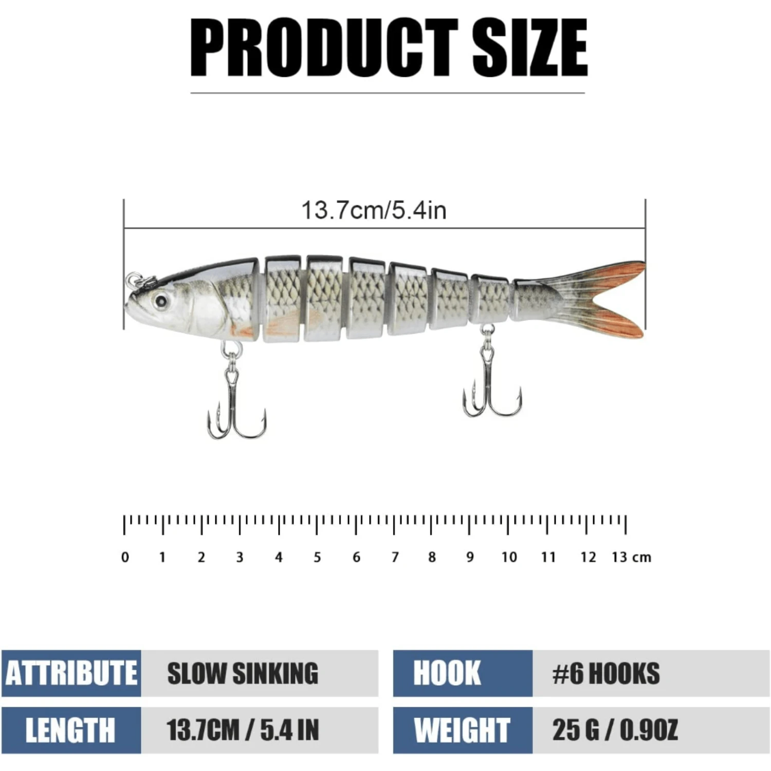 Bass & Trout Fishing Lures Kit - Lifelike Multi-Jointed Swimbaits, Versatile Slow Sinking for Fresh & Saltwater Angling