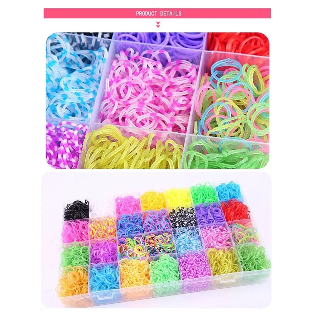 DIY Ręcznie robione gumki Zestaw gumek Twist Loom Zestawy gumowych opasek Twist Loom Zestaw do robienia bransoletek przyjaźni dla dzieci w magazynie