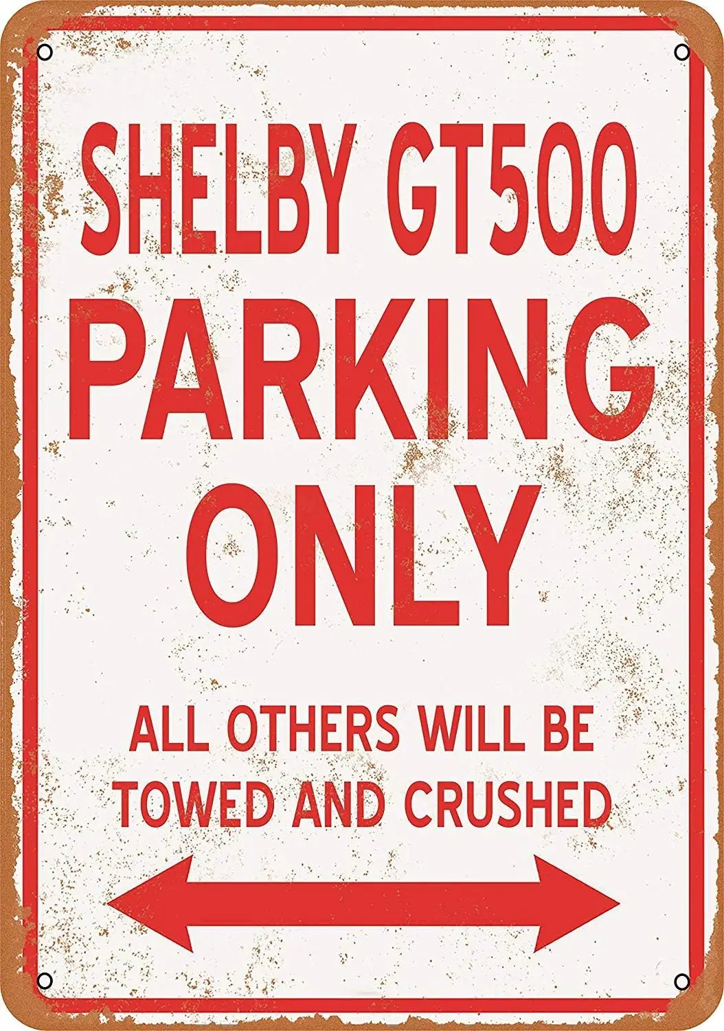 SRongmao 16 x 12 Tin Metal Sign - Vintage Look Shelby GT500 Parking ONLY Bar Cafe Home Wall Art Deco