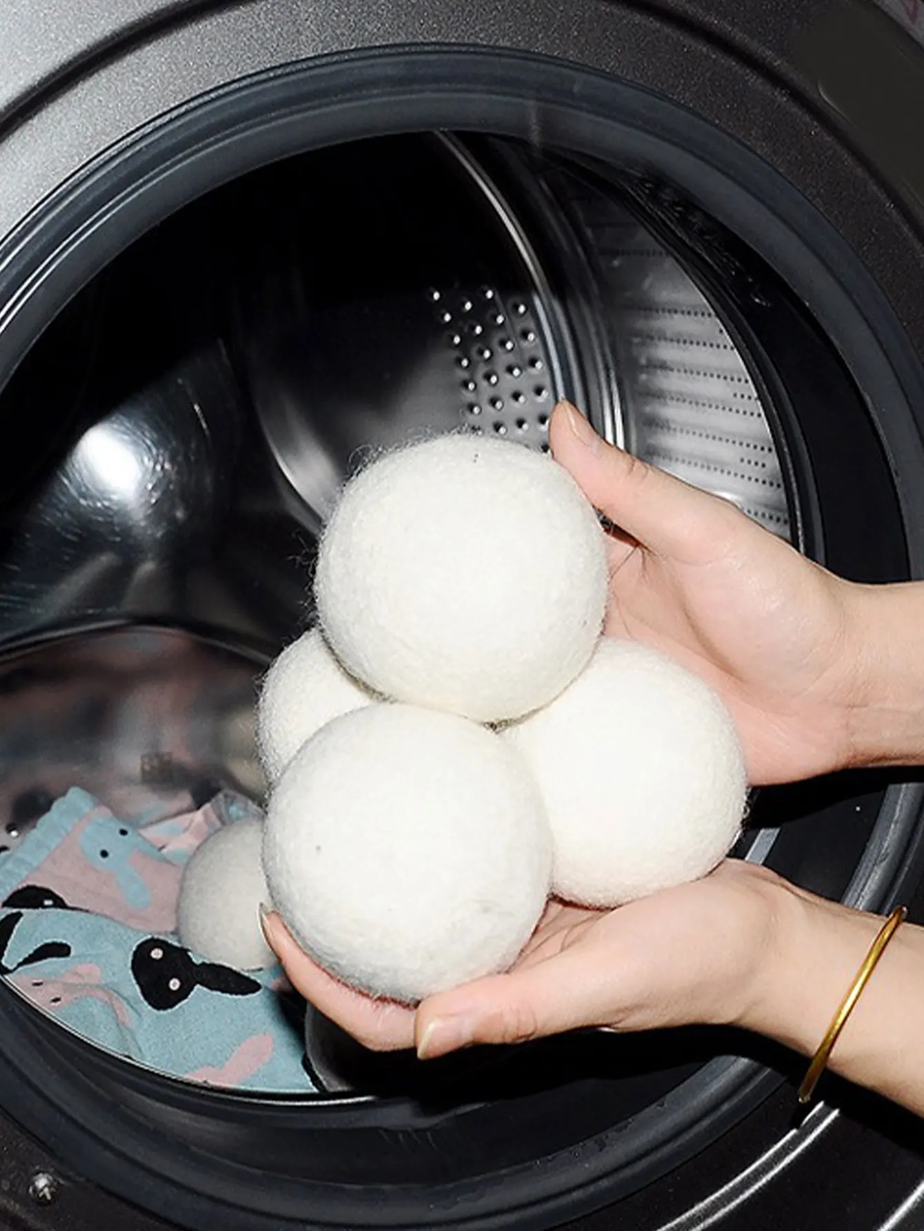 1/3 Pezzi Palline per Asciugatrice in Lana da 7 cm, Naturali, Ammorbidente per Tessuti, Antistatiche, Riutilizzabili, Accessori per Asciugatrice
