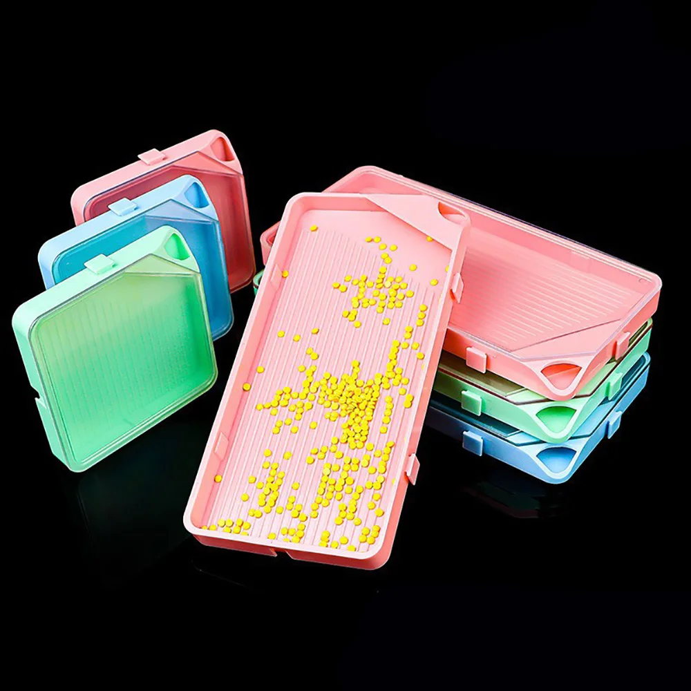 3pcs Diamond Painting Accessory Tray Kits Large Capacity Plate Tool Pen Nail Art Beading Plates Cross Stitch Art