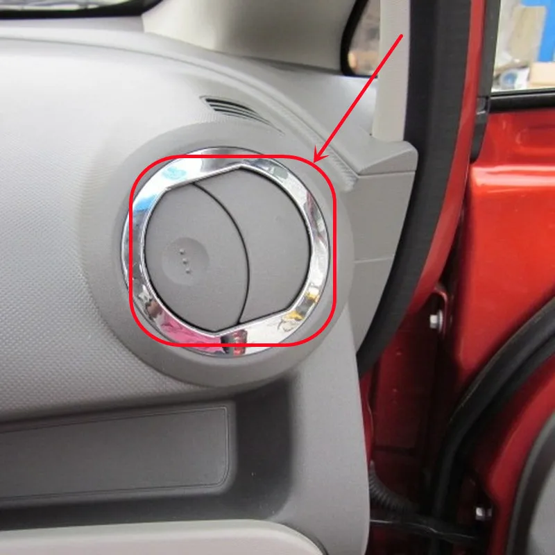 Car Interior Accessories for Chevrolet Sail 2010-2015 Car Sticker Air Outlet Bright Ring Air Conditioning Port 2 PCS