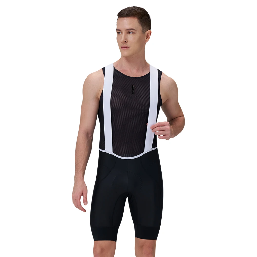 HISERWA Men Cycling Bib Shorts 7 Horus Pro Elastic Interface Pad High Quality Classic Black/Grey Cycling Shorts MTB Bike Tights