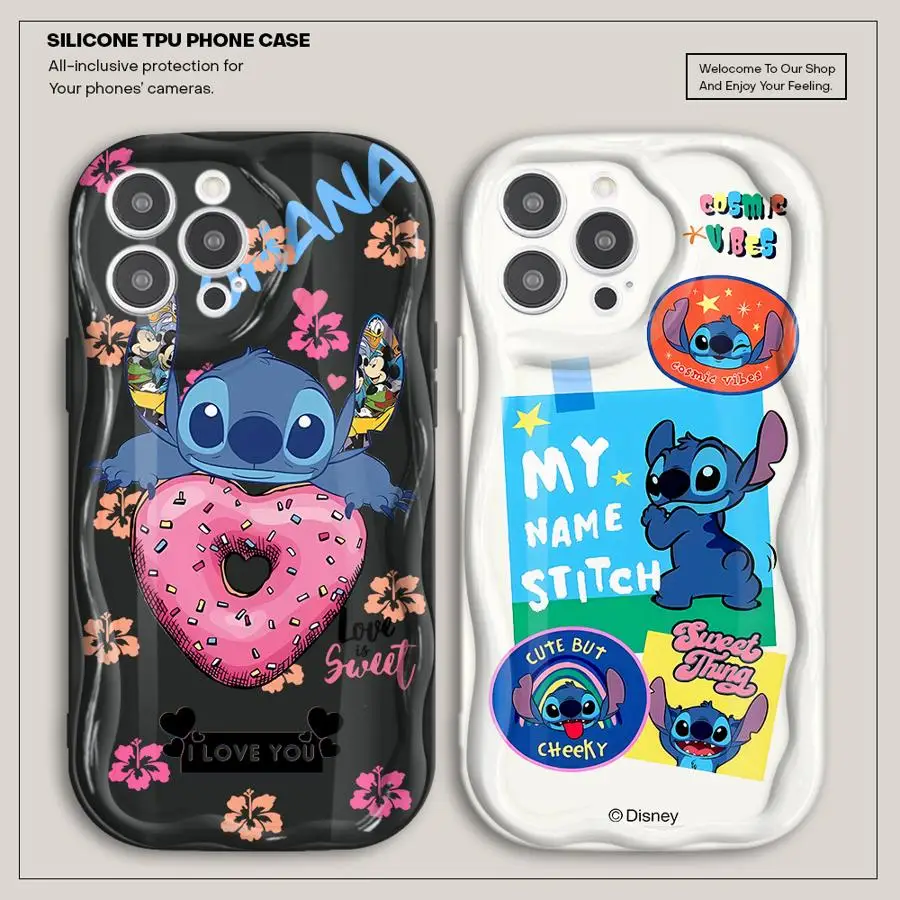 Disney Stitch Cute Phone Case for Vivo Y16 Y17 Y19 Y20 Y20i Y21 Y21A Y02 Y12 Y15S Y21 2021 Y35 Y22S Y36 Y50 4G 5G Cover