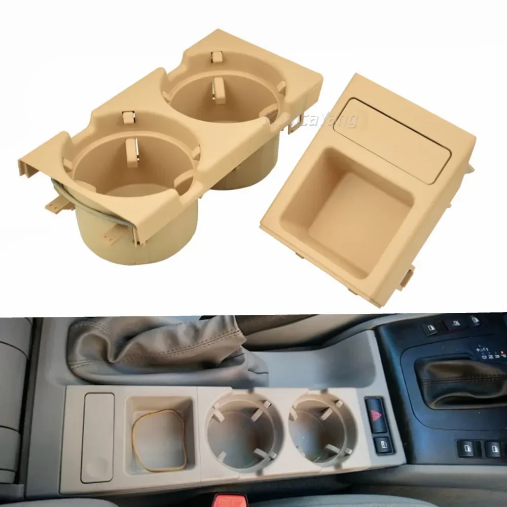 For Bmw 3 Series E46 323i 318I 320I 1998-2006 Car Center Console Water Cup Drinks Beverage Bottle Holder Coin Tray 51168217953