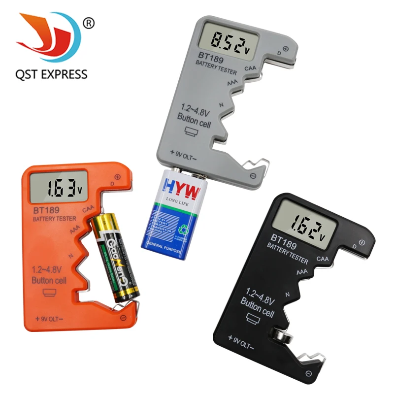 Probador de batería Digital con pantalla LCD, Detector de comprobación de capacidad de batería de botón, herramienta de diagnóstico de capacitancia, AA/AAA/9V/1,5 V