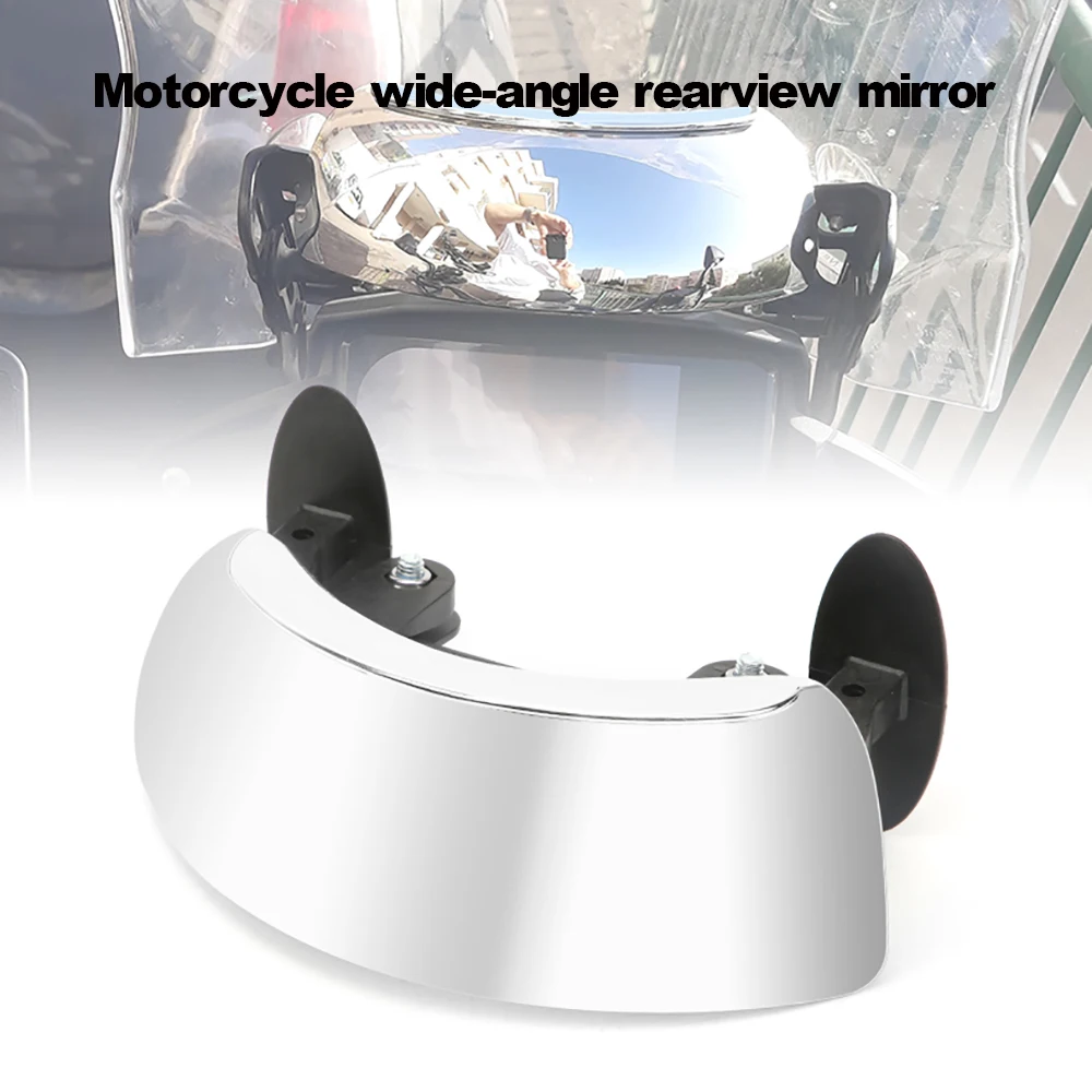 Wide Angle Rearview Mirror Motorcycle Modification Panoramic 180° Suitable for Most Motorcycles, Cruisers, Sports Bicycles